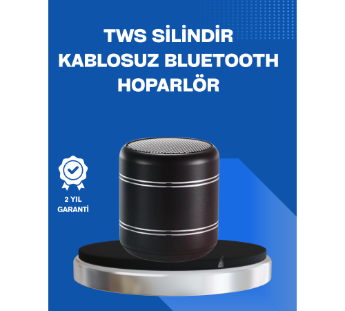 Taşınabilir Silindir Tasarım Bluetooth 5.0 Hoparlör Yüksek Bas Performanslı