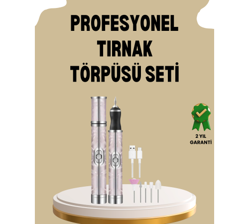 USB Şarjlı Profesyonel 20.000 RPM Elektrikli Oje Sökücü ve Tırnak Bakım Aleti