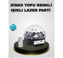 Bluetooth Hoparlörlü LED Disko Işığı Müzik Ritim Duyarlı ve Taşınabilir