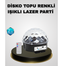 Bluetooth Hoparlörlü LED Disko Işığı Müzik Ritim Duyarlı ve Taşınabilir