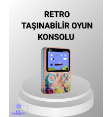 Mini Retro Oyun Konsolu 500 Oyunlu 3.0 İnç Ekran ve Şarjlı Batarya