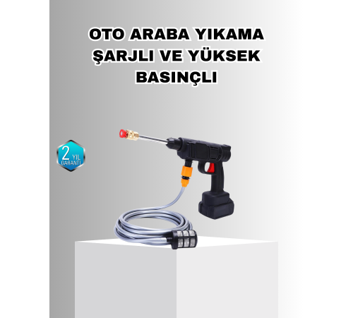 21V Akülü Basınçlı Yıkama Makinesi Çift Akülü ve Hızlı Şarj Özellikli