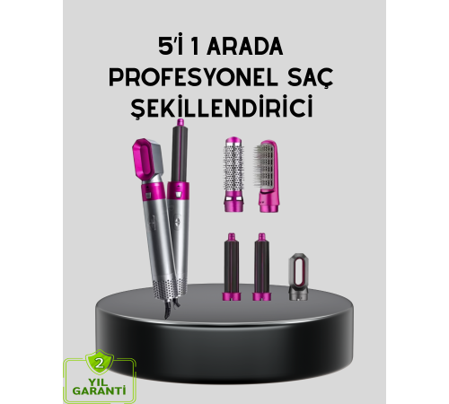 5’i 1 Arada Saç Şekillendirme Makinesi Hızlı Kuruma ve Kuaför Kalitesinde Sonuç