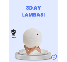 RGB Modlu 16 Renkli Ay Gece Lambası 3D Baskı ve Uzaktan Kumanda Özellikli