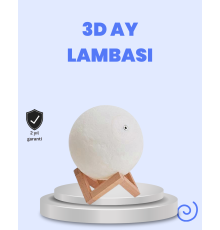 RGB Modlu 16 Renkli Ay Gece Lambası 3D Baskı ve Uzaktan Kumanda Özellikli