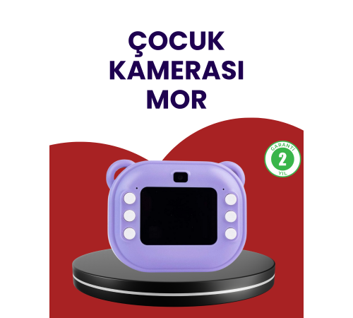 Eğlenceli Şipşak Çocuk Kamerası – Oyun, Müzik ve 18 Efektli Anında Baskı