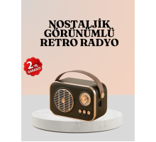 Bluetooth’lu Retro Radyo – FM Destekli Nostaljik Hoparlör