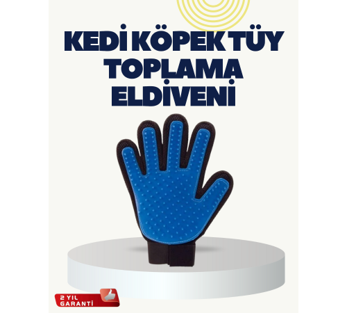 Yumuşak Silikonlu Kedi ve Köpek Tüy Toplama Eldiveni – Masaj Etkili Tüy Dökülme Önleyici