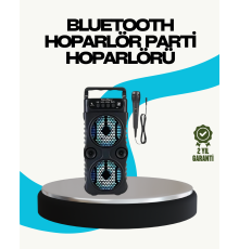 LED Işıklı Kablosuz Hoparlör – Bluetooth, FM Radyolu, Taşınabilir Şarjlı