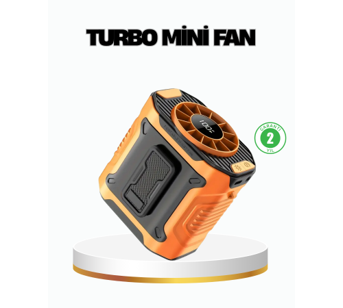 Turbo Mini Taşınabilir Fan – 100 Kademeli Dijital Hız Kontrolü ve Type-C Şarj (Kopya)