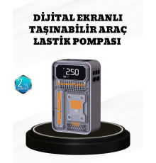 150 PSI Kablosuz Şarjlı Hava Pompası – LED Ekranlı ve Otomatik Kapanma Özellikli