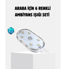 Kablosuz Manyetik Araba İçi LED Ambiyans Aydınlatma – Pratik Montajlı