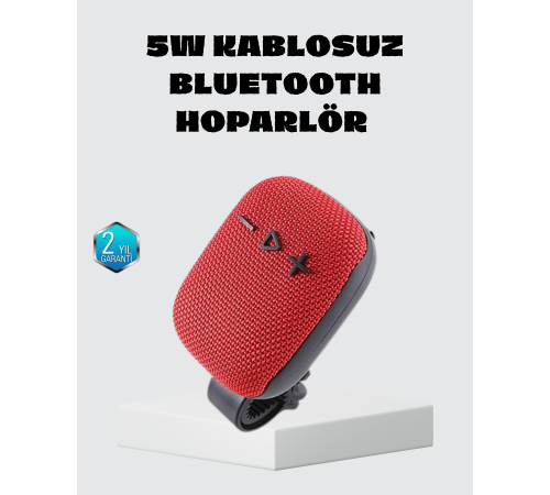 Taşınabilir Kablosuz Hoparlör – 5W Güç, TWS Bağlantı ve 800mAh Pil