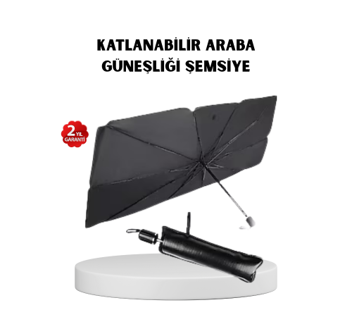 Katlanabilir Ön Cam Güneşliği Şemsiye – Her Araca Uygun Isı ve Işık Koruması