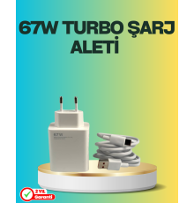 67 Watt Type C Turbo Şarj Seti TCL 20 30 50 Uyumlu