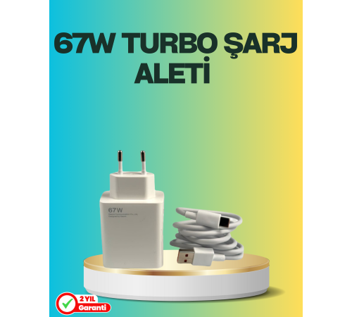 67 Watt Type C Turbo Şarj Seti TCL 20 30 50 Uyumlu