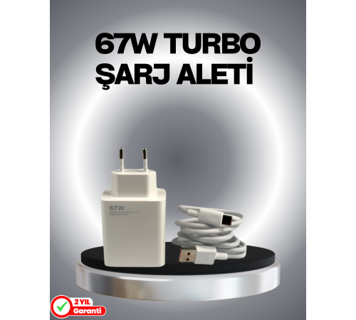 67 Watt Güvenli Hızlı Şarj Adaptörü Samsung M31 M33 M51 Uyumlu