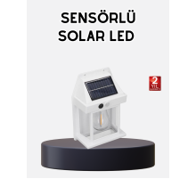 Solar Sensörlü Dış Mekan Lamba 3 Işık Modlu ve IP65 Dayanıklı