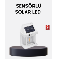 Solar Sensörlü Dış Mekan Lamba 3 Işık Modlu ve IP65 Dayanıklı