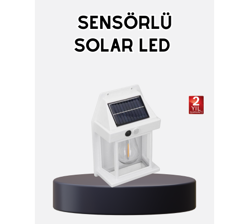 Solar Sensörlü Dış Mekan Lamba 3 Işık Modlu ve IP65 Dayanıklı