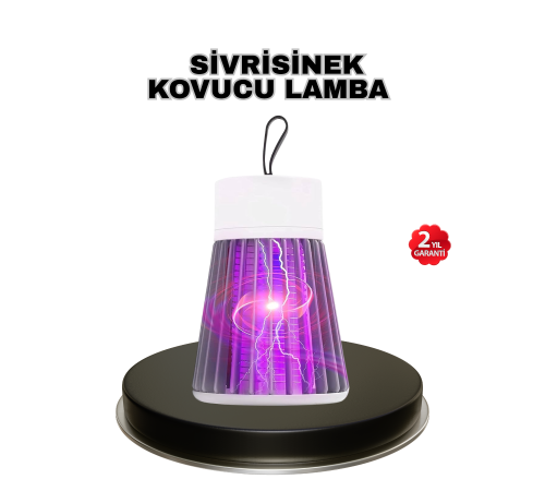 Mor Işıklı Şarjlı Böcek Öldürücü Lamba – Ev, Balkon ve Kamp Kullanımına Uygun
