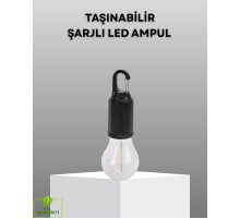 Şarjlı Kancalı LED Lamba – Kamp, Balkon ve Acil Durum Işığı