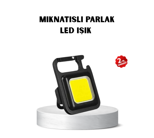 USB Type-C Şarjlı Mini Fener – Manyetik, Katlanabilir ve Şişe Açacaklı Tasarım