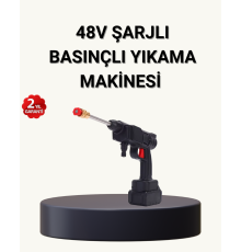 Taşınabilir Basınçlı Yıkama Makinesi – 5m Hortumlu, Köpük Şişeli, 48V Güçlü