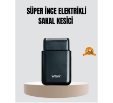 Kompakt Şarjlı Tıraş Makinesi Çift Yönlü Bıçaklı 45 Dakika Kullanım Süreli