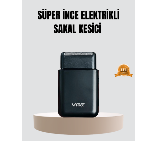 Kompakt Şarjlı Tıraş Makinesi Çift Yönlü Bıçaklı 45 Dakika Kullanım Süreli