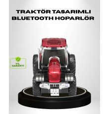 Retro Traktör Tasarımlı Kablosuz Hoparlör USB TF AUX FM Destekli