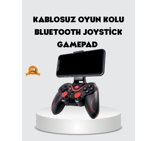 Bluetooth Gamepad Kablosuz Oyun Kumandası Tek Cihaz Destekli