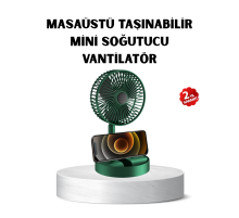 Taşınabilir Katlanabilir Mini Fan 3 Kademeli Şarj Edilebilir