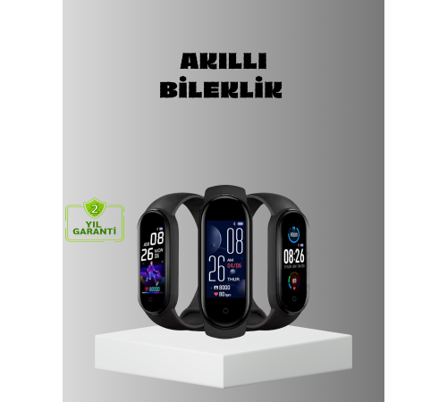 Akıllı Bileklik Adım Sayarlı Kalori Takipli Bildirim Uyumlu IP67