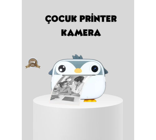 Termal Baskı Çocuk Kamerası HD Çekim USB Şarjlı Eğitici Oyuncak