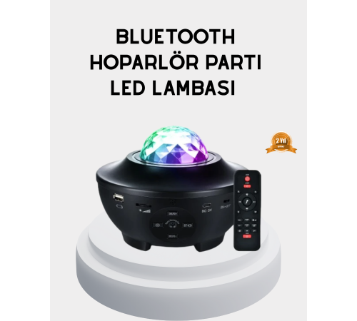 LED Yıldızlı Projektör Galaxy Modlu Renk ve Parlaklık Ayarlı Gece Lambası