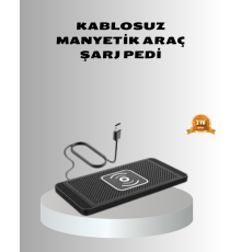 Manyetik Şarj Pedi 7.5W 10W 15W Hızlı Şarj Kaymaz Tabanlı