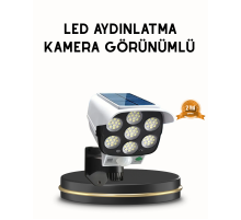 Güneş Paneliyle Şarj Olan Hareket Sensörlü Dış Mekan Güvenlik Lambası Ayarlanabilir