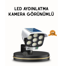 Güneş Paneliyle Şarj Olan Hareket Sensörlü Dış Mekan Güvenlik Lambası Ayarlanabilir
