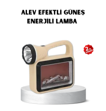 Güneş Enerjili Alev Efektli Lamba COB Led Su Geçirmez Çok Fonksiyonlu