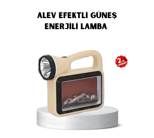 Güneş Enerjili Alev Efektli Lamba COB Led Su Geçirmez Çok Fonksiyonlu