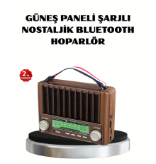 Solar Hoparlör Bluetooth FM AM SW Radyo Çok Fonksiyonlu Şarjlı