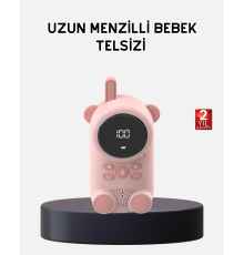 Bebek Telsizi LCD Ekran VOX İki Yönlü İletişim USB Şarj Hafif