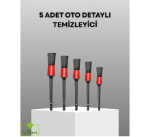 5 Parça Detay Temizlik Fırçası Seti Jant Motor Havalandırma İç Dış Temizlik