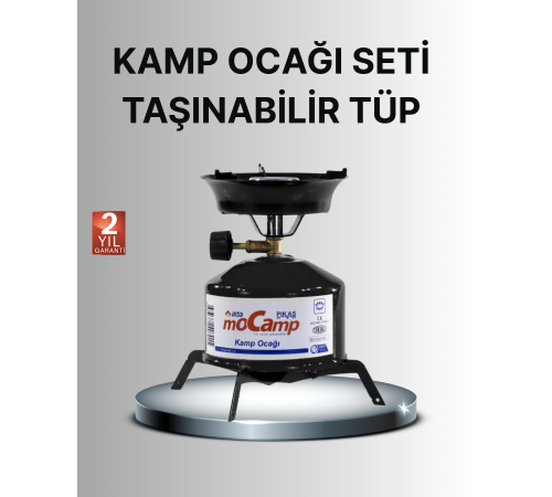 Kompakt Kamp Ocağı Seti Gaz Tüplü Ayarlanabilir Alevli 400g Hafif Tasarım