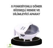 Çok Fonksiyonlu Döner Rende Süzgeç Hazneli Ergonomik Sebze Doğrayıcı