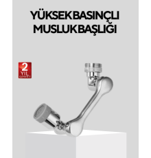 Döner Musluk Başlığı Çok Açılı Robotik Kol Su Tasarruflu
