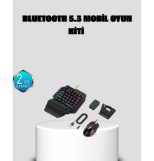 Bluetooth 5.3 Mobil Oyun Konsolu Dönüştürücü Seti 5 Parça Klavye Mouse Kit