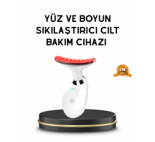 Boyun ve Gıdı Toparlayıcı EMS Cilt Sıkılaştırıcı 7000 Titreşim Isı Terapisi