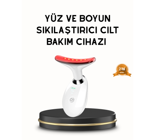 Boyun ve Gıdı Toparlayıcı EMS Cilt Sıkılaştırıcı 7000 Titreşim Isı Terapisi